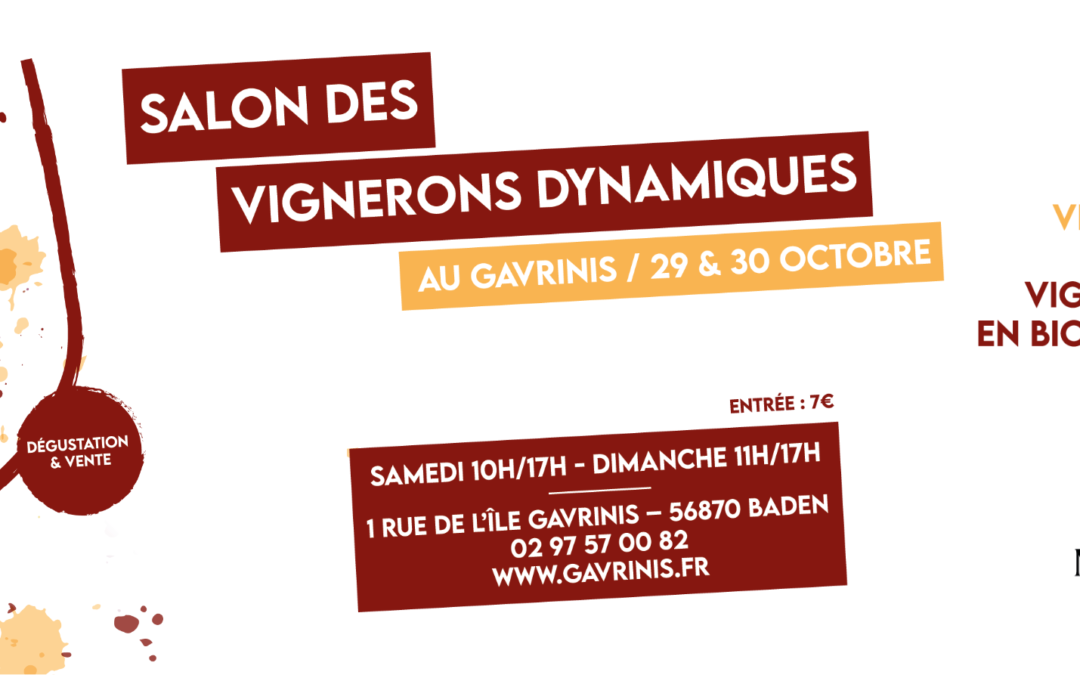 Le Salon des Vignerons dynamiques revient les 29 et 30 octobre 2022
