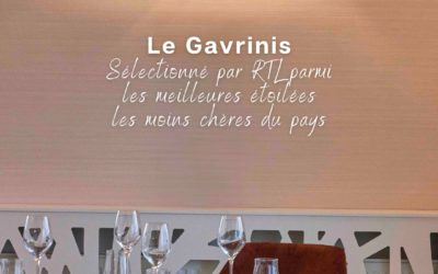 Parution sur RTL parmi les tables étoilées les plus accessibles de France